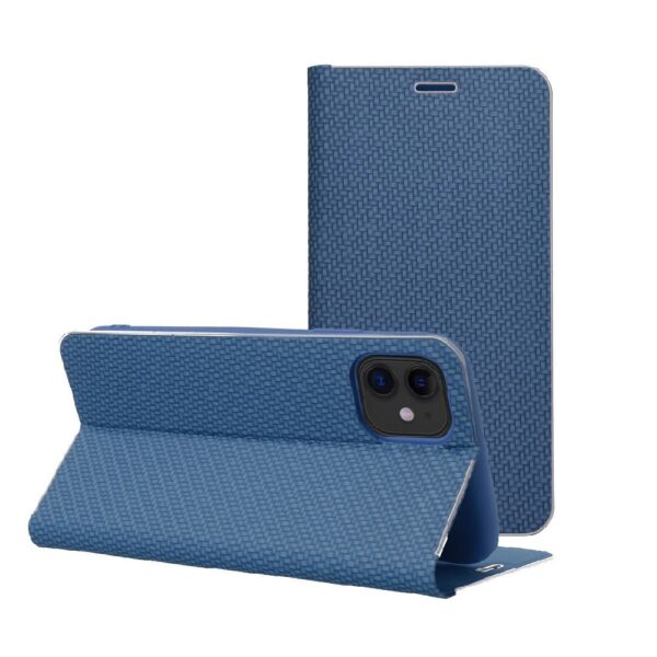 ΘΗΚΗ ΒΙΒΛΙΟ LUNA CARBON ΓΙΑ SAMSUNG GALAXY A56 5G - ΜΠΛΕ
