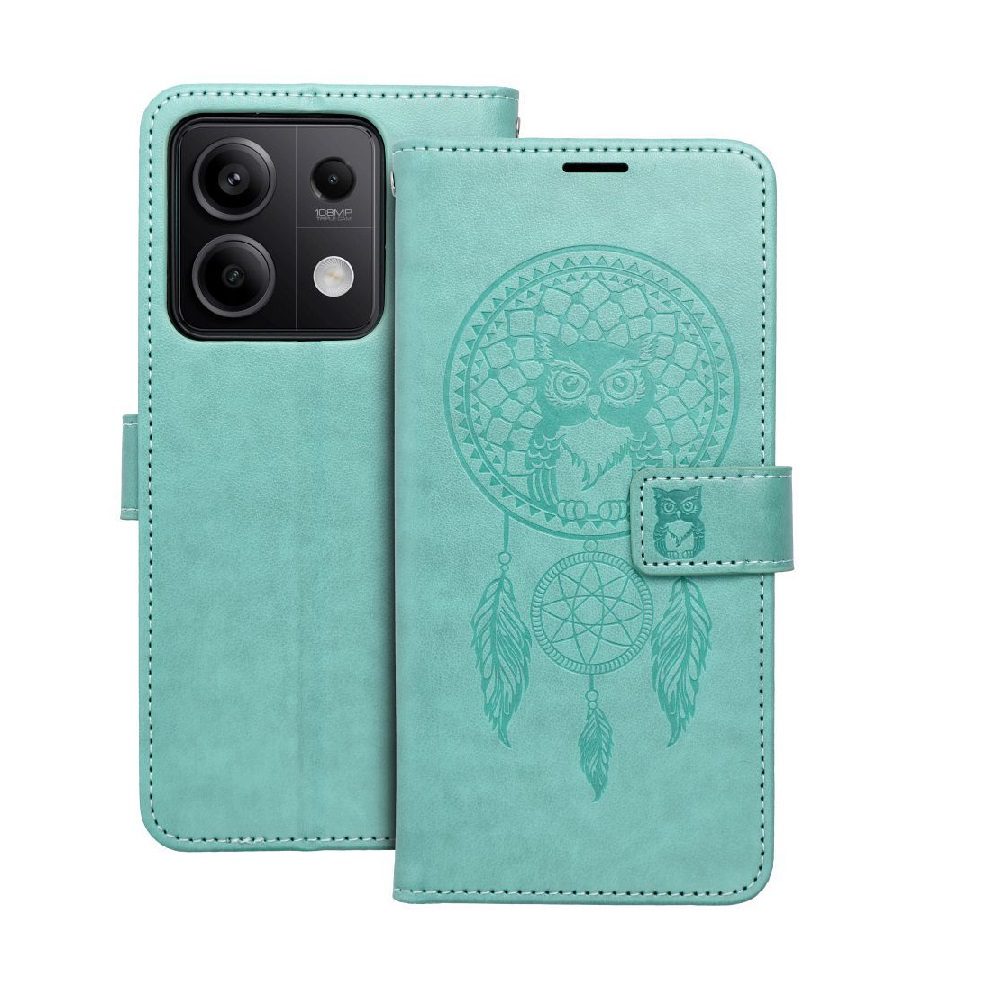MEZZO_GREEN_1 ΘΗΚΗ ΒΙΒΛΙΟ MEZZO DREAMCATCHER XIAOMI REDMI NOTE 13 5G - ΠΡΑΣΙΝΗ - Image 1