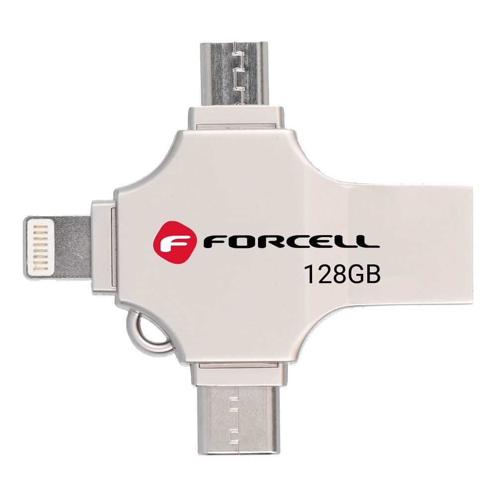 FORCELL_QUAD_128GB_2 FORCELL F-DATA PENDRIVE METAL QUAD 128GB USB 3.2 GEN 1 - ΑΣΗΜΙ - Image 2