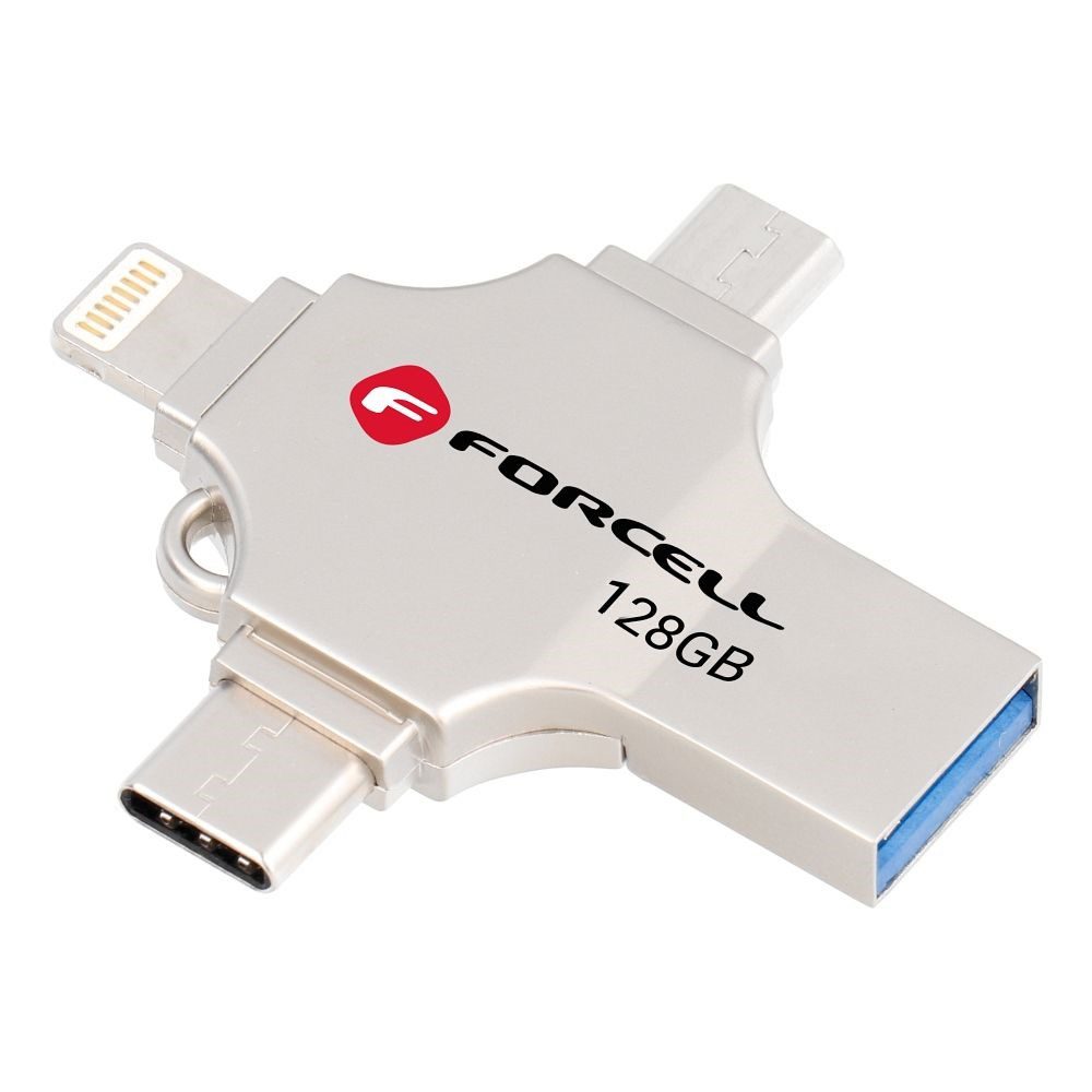 FORCELL_QUAD_128GB_3 FORCELL F-DATA PENDRIVE METAL QUAD 128GB USB 3.2 GEN 1 - ΑΣΗΜΙ - Image 3