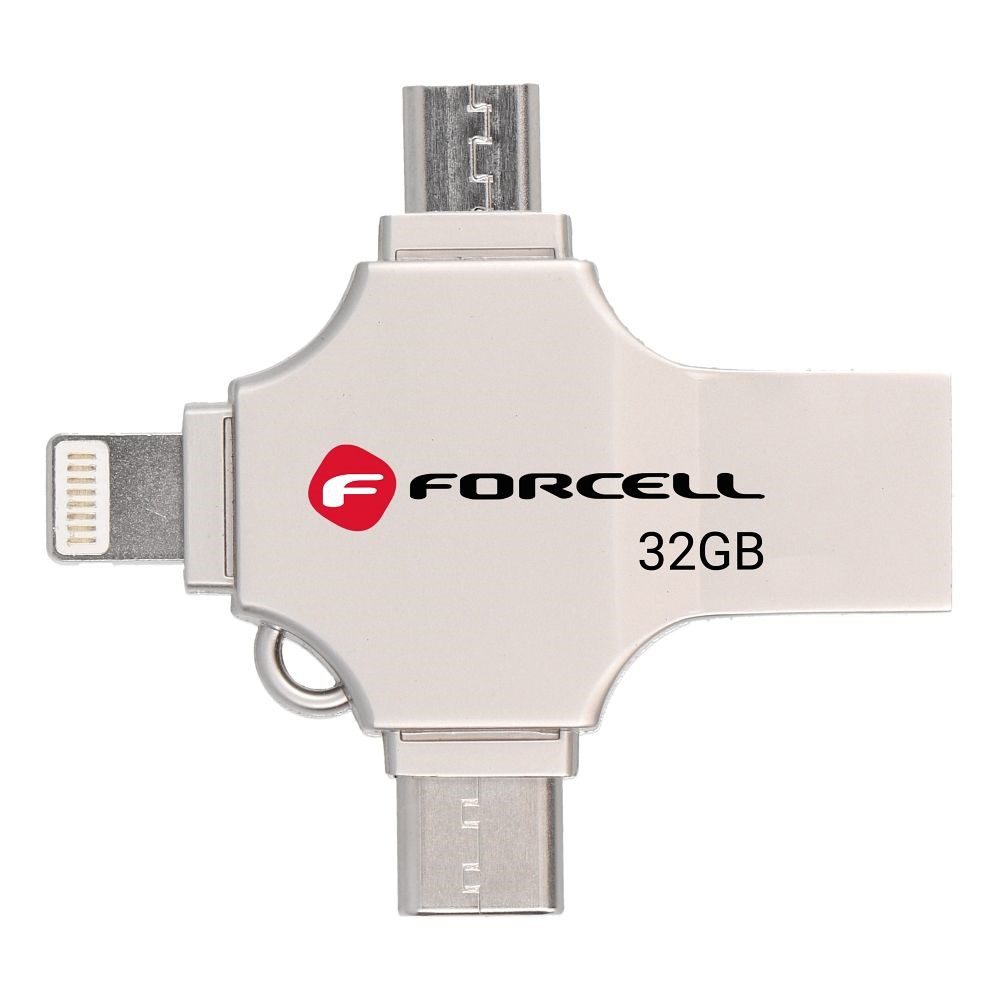 FORCELL_QUAD_32GB_2 FORCELL F-DATA PENDRIVE METAL QUAD 32GB USB 3.2 GEN 1 - ΑΣΗΜΙ - Image 2