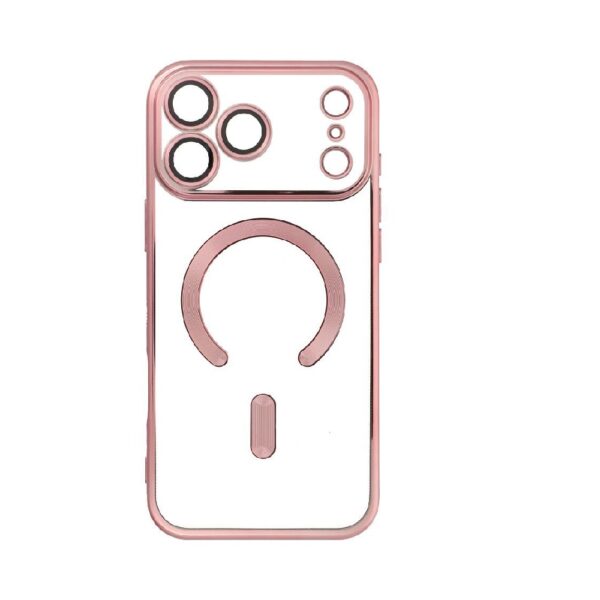 ΘΗΚΗ ΣΙΛΙΚΟΝΗΣ ELECTRO MAG ΓΙΑ IPHONE 17 PRO MAX - ΡΟΖ ΧΡΥΣΗ