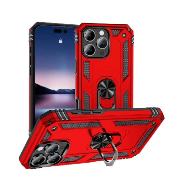 ΘΗΚΗ ARMOR RING KICKSTAND ΓΙΑ IPHONE 17 - ΚΟΚΚΙΝΗ