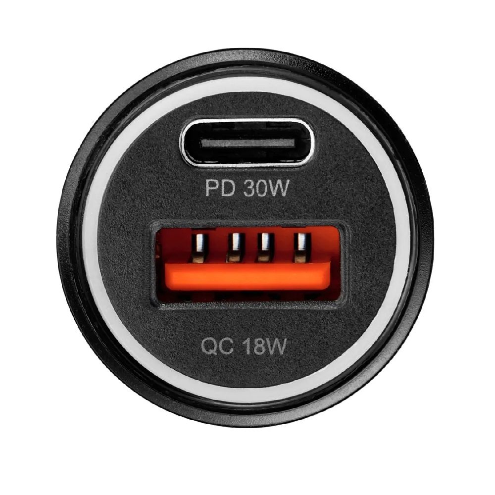 CAR CHARGER BLUE STAR 2 PORTS 3A 30W + CABLE USB C - USB C BLACK - Image 3