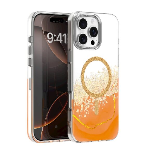 ΘΗΚΗ ΣΙΛΙΚΟΝΗΣ EPOXY MAG ΓΙΑ IPHONE 16 PRO MAX - ΠΟΡΤΟΚΑΛΙ