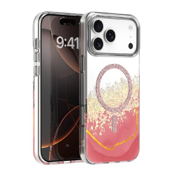 ΘΗΚΗ ΣΙΛΙΚΟΝΗΣ EPOXY MAG ΓΙΑ IPHONE 17 PRO MAX - ΡΟΖ