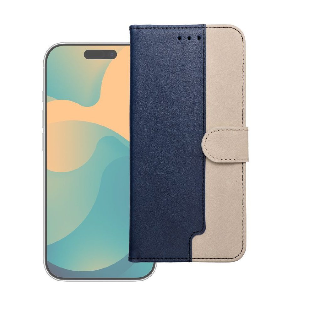 SPLIT_NAVY_CREAM_1 ΘΗΚΗ ΒΙΒΛΙΟ SPLIT ΓΙΑ SAMSUNG GALAXY A37 5G - NAVY/CREAM - Image 1