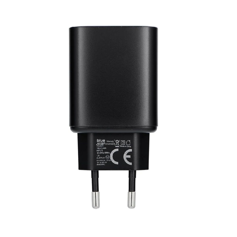 BLUESTAR_WALL_CHARGER_60W_4 ΦΟΡΤΙΣΤΗΣ BLUESTAR USB-C AVS (ΙP 17PRO/PRO MAX) 3A 60W - ΜΑΥΡΟ - Image 4