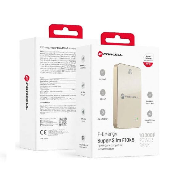 POWERBANK FORCELL MAGSAFE F10K8 QC4.0 PD3.0 15W 10000 mAh-ΜΠΕΖ