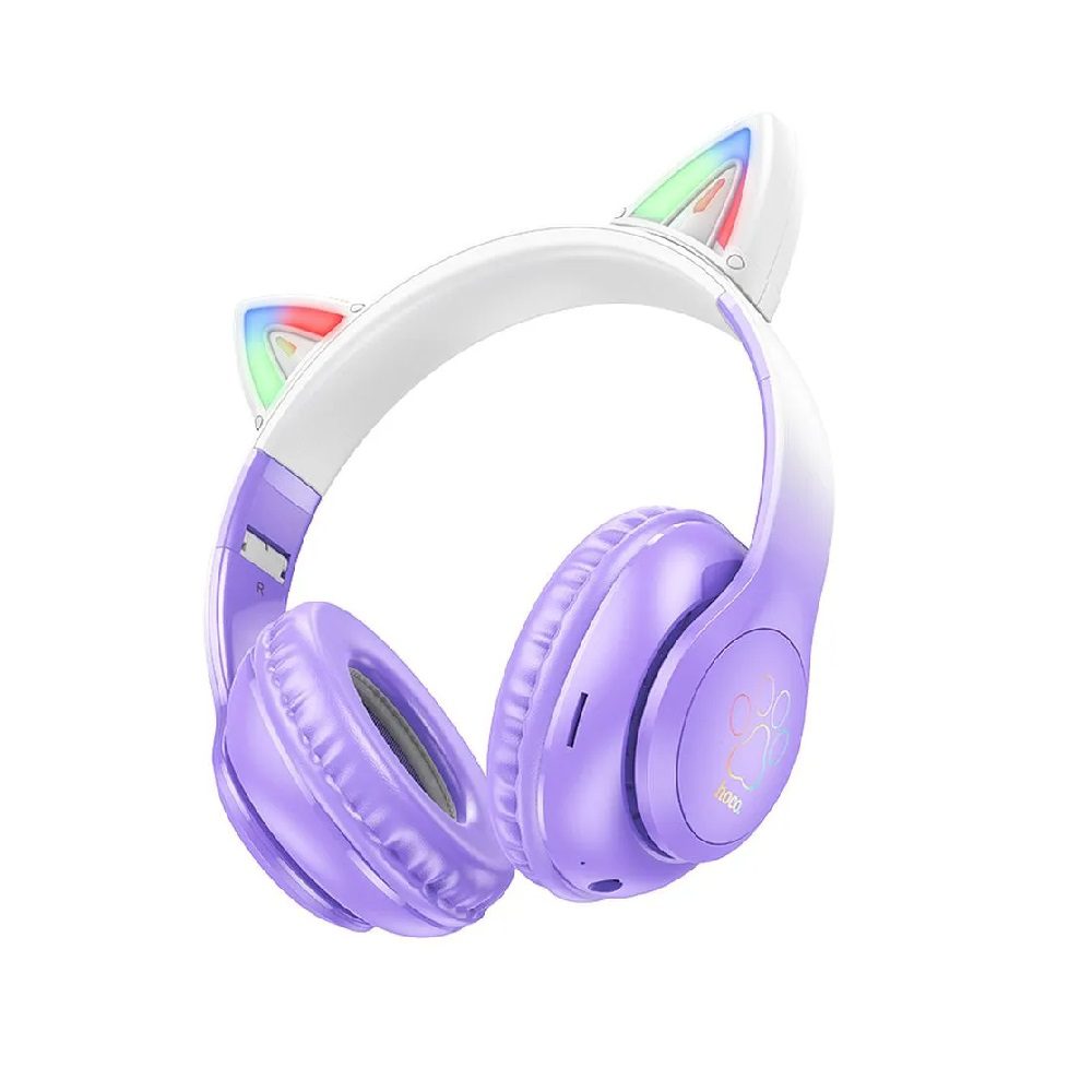 HOCO_W42_PURPLE_1 WIRELESS HEADPHONES HOCO W42 CAT EAR - ΛΙΛΑ - Image 1