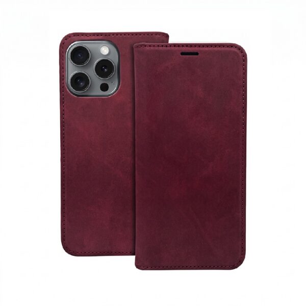ΘΗΚΗ ΒΙΒΛΙΟ SMART SUEDE ΓΙΑ IPHONE 17 - ΜΩΒ