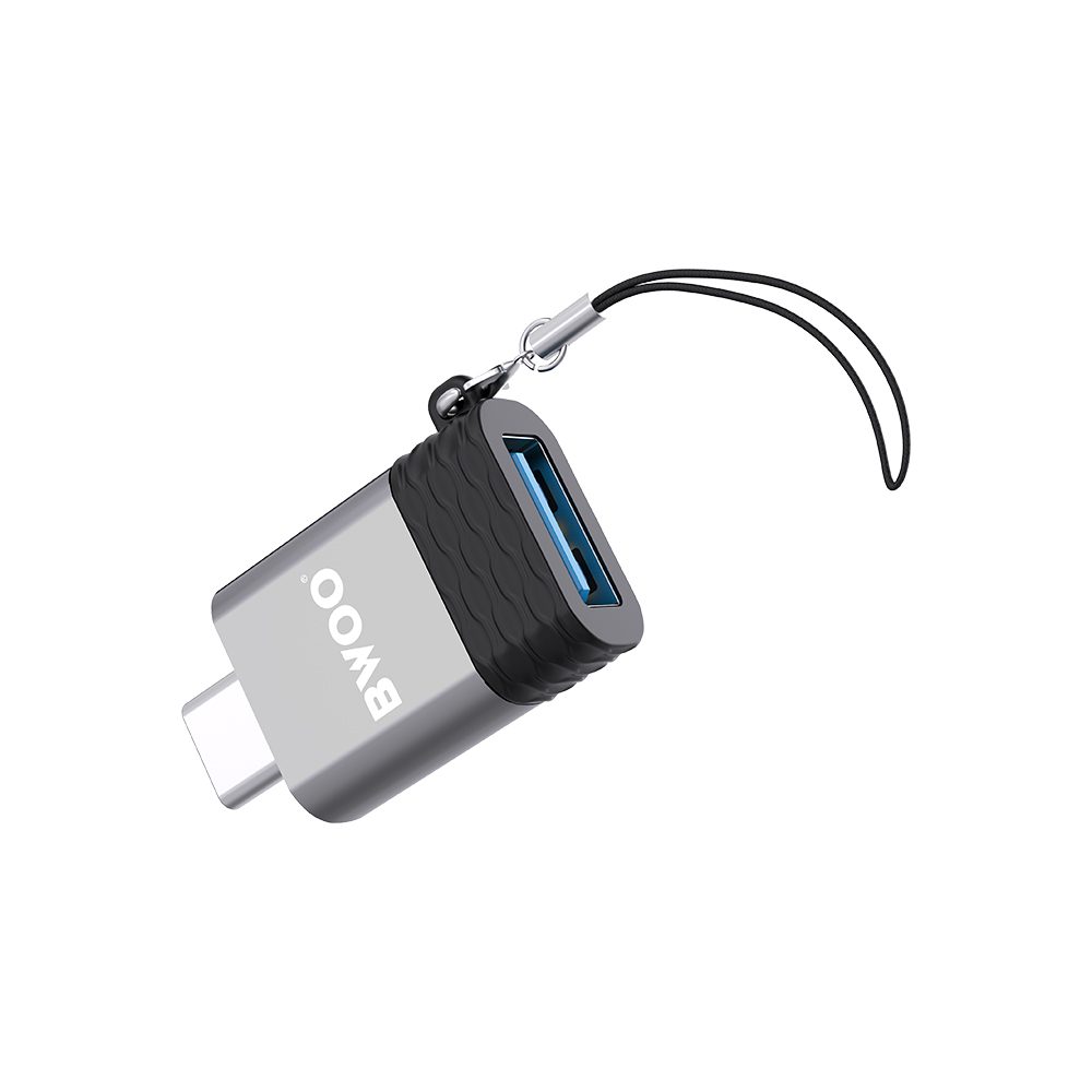 BWOO_OTG_2 ΑΝΤΑΠΤΟΡΑΣ BWOO (OTG) ΒΖ-35 TYPE C σε USB ΥΠΟΔΟΧΗ - ΓΚΡΙ - Image 3