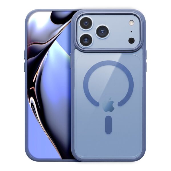 ΘΗΚΗ ΣΙΛΙΚΟΝΗΣ COLOR CLEAR MAG ΓΙΑ IPHONE 17/18 PRO MAX - ΜΠΛΕ