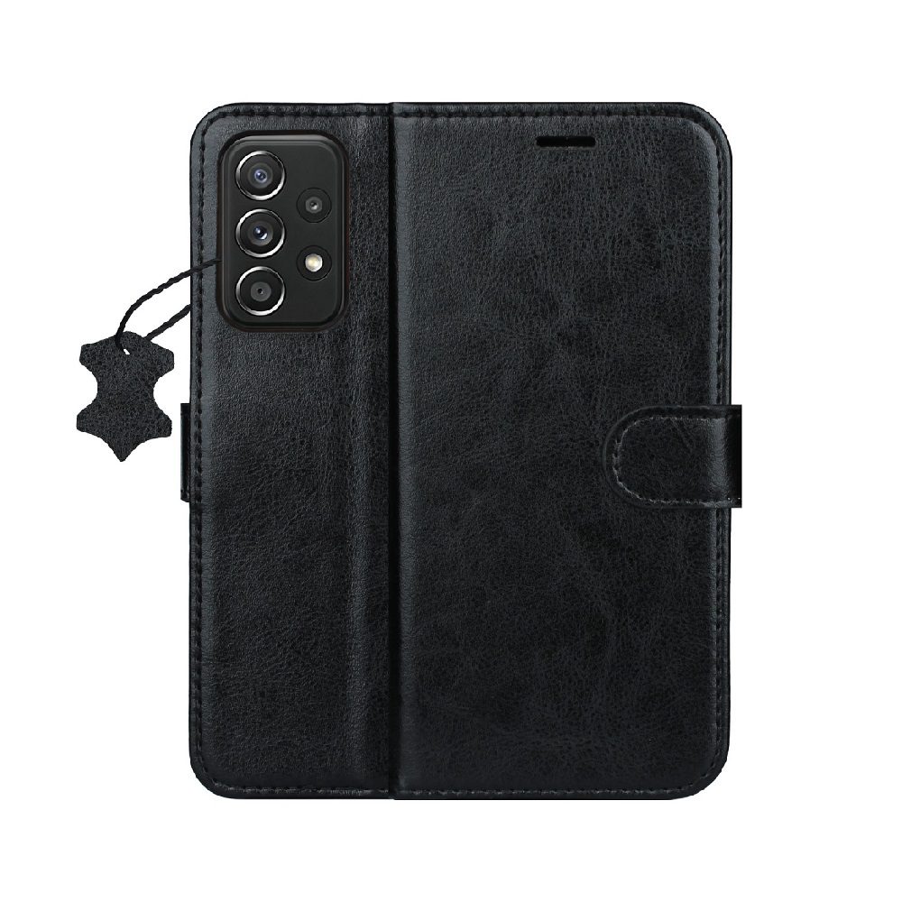 SAMSUNG2_SMART_LUXE_LEATHER_BLACK_1 ΘΗΚΗ ΒΙΒΛΙΟ SMART LUXE LEATHER ΓΙΑ SAMSUNG GALAXY A52 4G/5G / A52s 5G - ΜΑΥΡΗ - Image 1