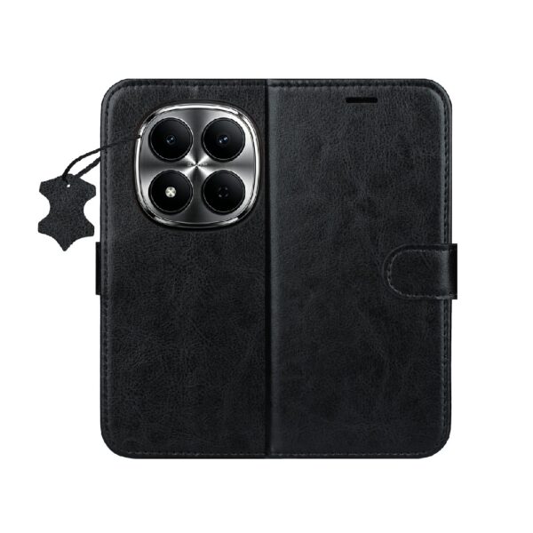 ΘΗΚΗ SMART LUXE LEATHER ΓΙΑ XIAOMI REDMI NOTE 15 5G - ΜΑΥΡΗ